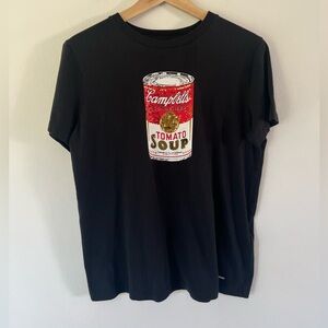 Coach X Campbell’s Andy Warhol Tomato Soup Sequin‎ Black Short Sleeve T-Shirt